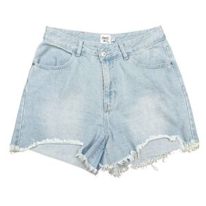 Princess Polly Jeans Shorts Sz 8 High Waist Frayed Hem Festival